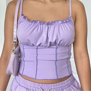 ISH Lavender Camisole with Ruffle Detail